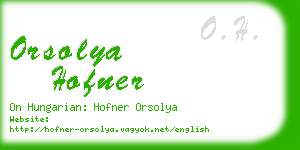 orsolya hofner business card
